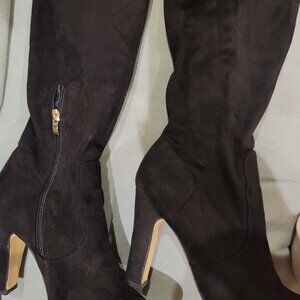 Black knee high boots